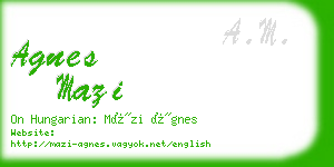 agnes mazi business card